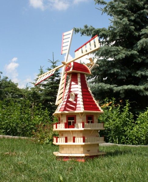 Moulin à vent de jardin en bois – modèle 13, 150 cm