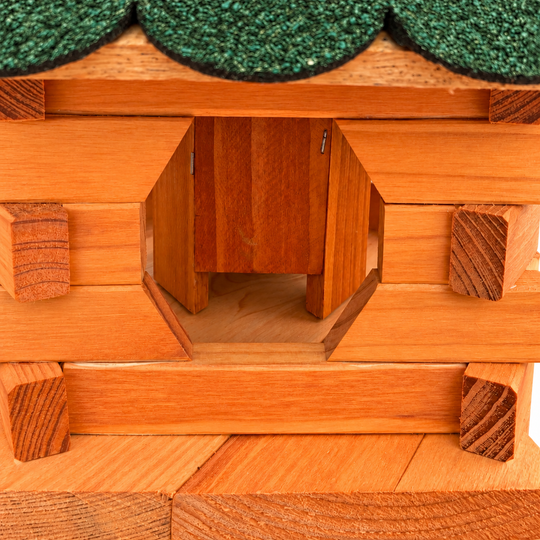 Vogelhaus Typ 4 in Grün – futterschacht