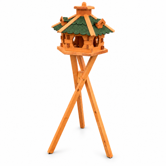 Vogelhaus Typ 4 in Grün – seitenansicht