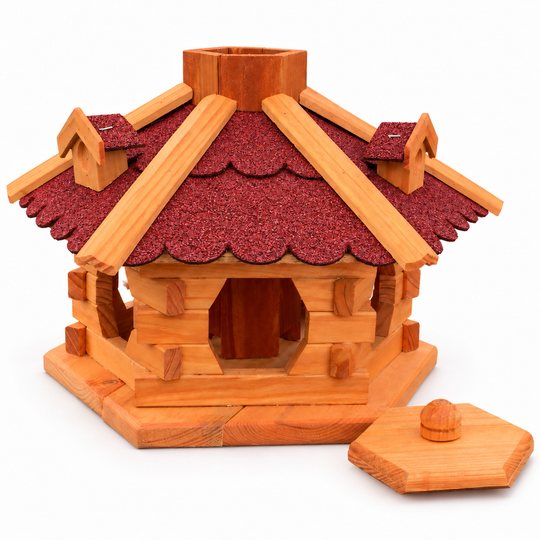 Vogelhaus Typ 4 in Rot – befuellen