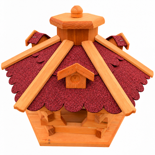 Vogelhaus Typ 4 in Rot – dachdetail