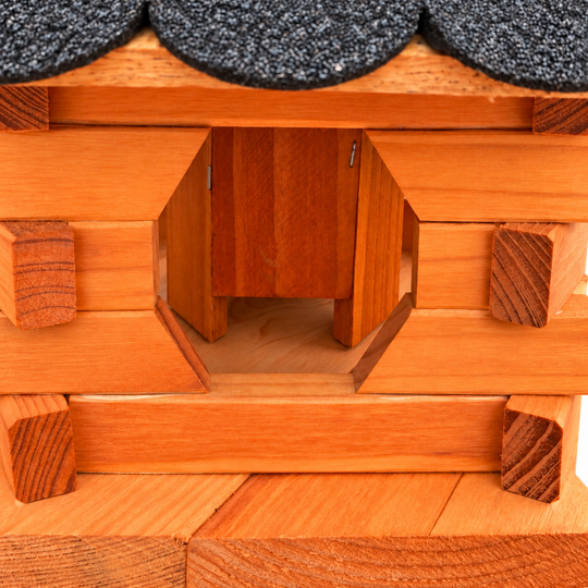 Vogelhaus Typ 4 in Schwarz – futterschacht