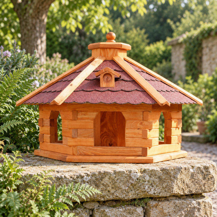 Vogelhaus aus Holz – Typ 5.1 — gestaltetes Produktmotiv