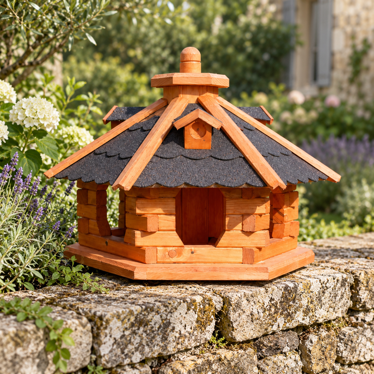 Vogelhaus aus Holz – Typ 4 — gestaltetes Produktmotiv