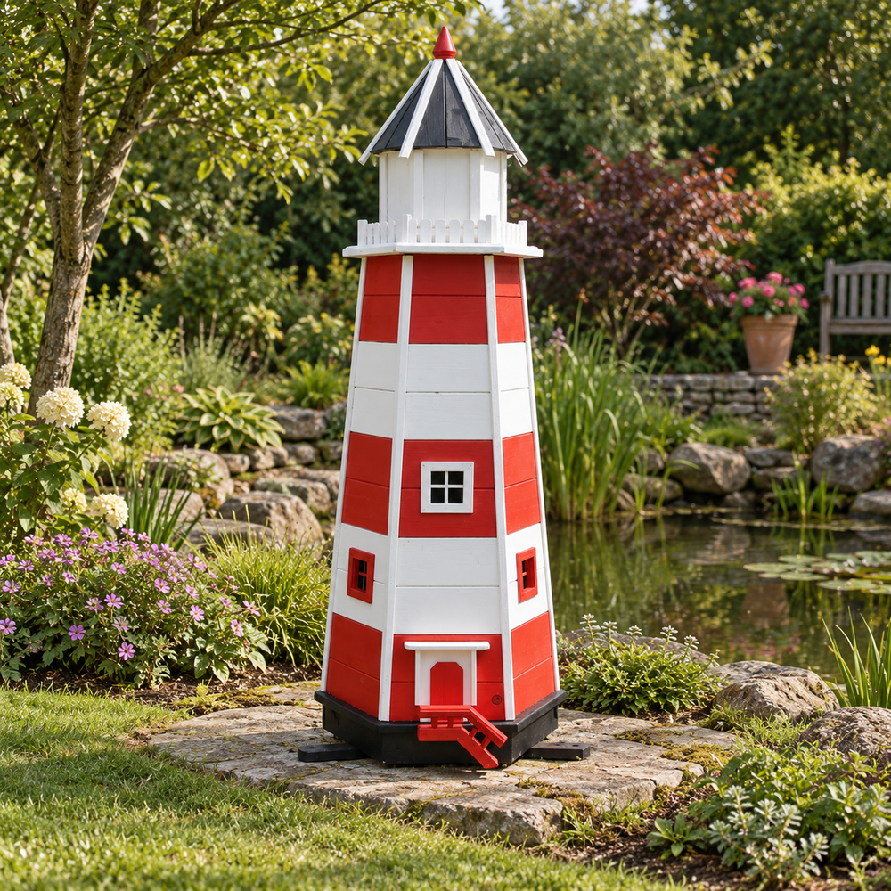 Leuchttürme — gestaltetes Gartenmotiv