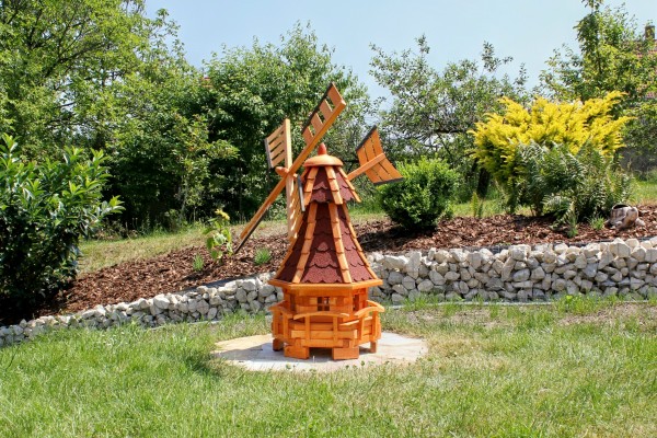 Gartenwindmühle mit Solar Typ 11